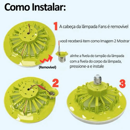 Ventilador de Teto com Luminária - Silenciosa Potente e Moderna